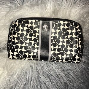 Coach leather cosmetic bag